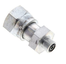 UNS 1''-14 x UNF 9/16''-18 F/M Zinc plated Steel Reducing Adapter ORFS 400 Bar - Hydraulic
