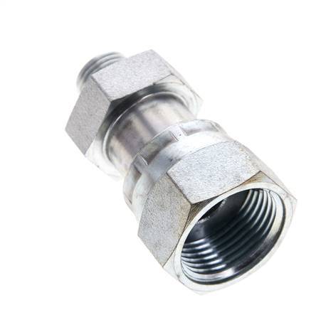 UNS 1''-14 x UNF 9/16''-18 M/F Verzinkter Stahl Reduzieradapter ORFS 400 Bar - Hydraulisch