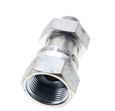 UNS 1''-14 x UNF 9/16''-18 F/M Zinc plated Steel Reducing Adapter ORFS 400 Bar - Hydraulic