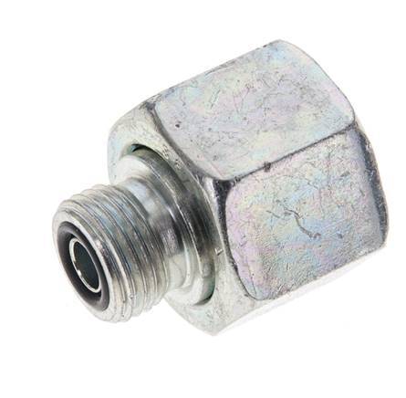 UNS 1''-14 x UN 11/16''-16 M/F Verzinkter Stahl Reduzieradapter ORFS 400 Bar - Hydraulisch