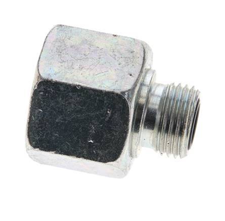 UNS 1''-14 x UN 11/16''-16 M/F Verzinkter Stahl Reduzieradapter ORFS 400 Bar - Hydraulisch