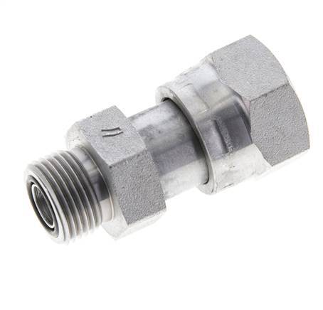 UNS 1''-14 x UN 13/16''-16 F/M Zinc plated Steel Reducing Adapter ORFS 400 Bar - Hydraulic
