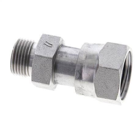 UNS 1''-14 x UN 13/16''-16 M/F Verzinkter Stahl Reduzieradapter ORFS 400 Bar - Hydraulisch