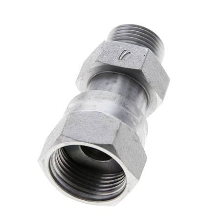 UNS 1''-14 x UN 13/16''-16 M/F Verzinkter Stahl Reduzieradapter ORFS 400 Bar - Hydraulisch