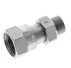 UNS 1''-14 x UN 13/16''-16 F/M Zinc plated Steel Reducing Adapter ORFS 400 Bar - Hydraulic