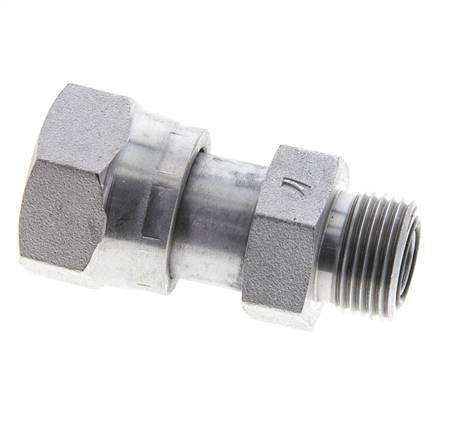 UNS 1''-14 x UN 13/16''-16 M/F Verzinkter Stahl Reduzieradapter ORFS 400 Bar - Hydraulisch