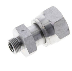 UN 1-3/16''-12 x UN 11/16''-16 M/F Verzinktes Stahl Reduzierstück ORFS 400 Bar - Hydraulisch