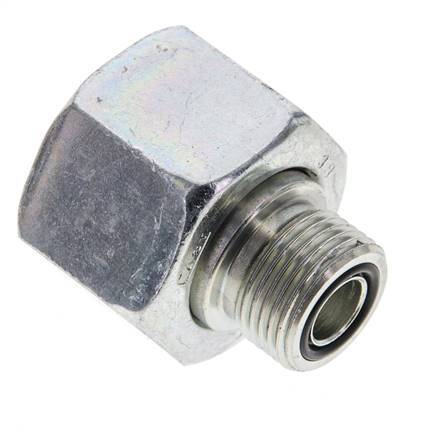 UN 1-3/16''-12 x UN 13/16''-16 M/F Verzinktes Stahl Reduzierstück ORFS 400 Bar - Hydraulisch
