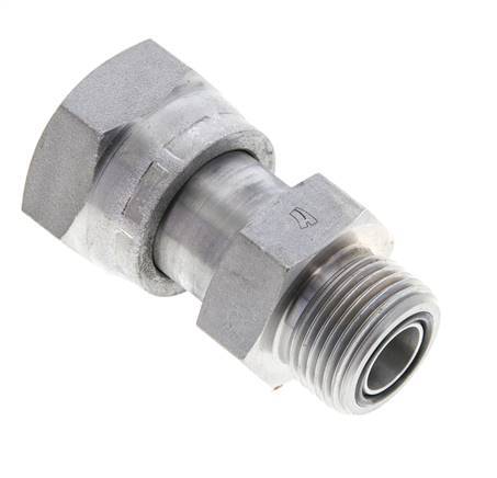 UN 1-3/16''-12 x UNS 1''-14 M/F Verzinkter Stahl Reduzieradapter ORFS 400 Bar - Hydraulisch