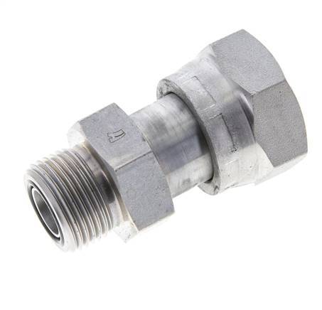 UN 1-3/16''-12 x UNS 1''-14 M/F Verzinkter Stahl Reduzieradapter ORFS 400 Bar - Hydraulisch