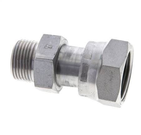 UN 1-3/16''-12 x UNS 1''-14 M/F Verzinkter Stahl Reduzieradapter ORFS 400 Bar - Hydraulisch