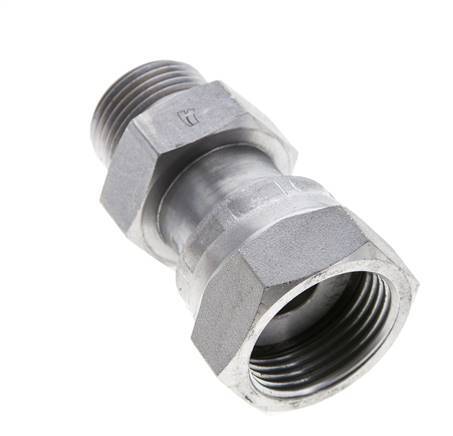 UN 1-3/16''-12 x UNS 1''-14 M/F Verzinkter Stahl Reduzieradapter ORFS 400 Bar - Hydraulisch