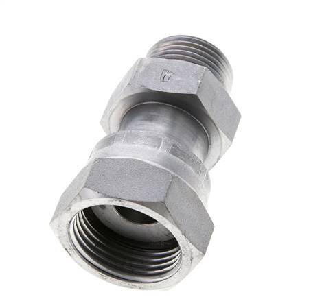 UN 1-3/16''-12 x UNS 1''-14 M/F Verzinkter Stahl Reduzieradapter ORFS 400 Bar - Hydraulisch