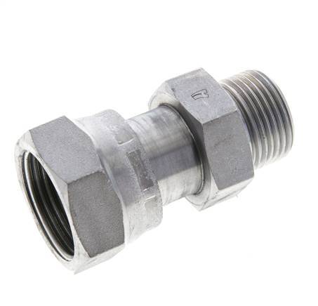 UN 1-3/16''-12 x UNS 1''-14 M/F Verzinkter Stahl Reduzieradapter ORFS 400 Bar - Hydraulisch