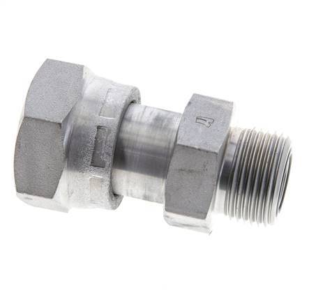 UN 1-3/16''-12 x UNS 1''-14 M/F Verzinkter Stahl Reduzieradapter ORFS 400 Bar - Hydraulisch