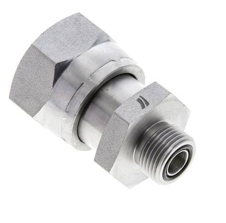 UN 1-7/16''-12 x UN 13/16''-16 M/F Verzinkter Stahl Reduzieradapter ORFS 400 Bar - Hydraulisch