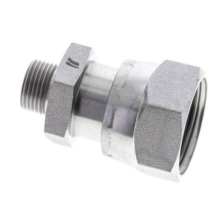 UN 1-7/16''-12 x UN 13/16''-16 M/F Verzinkter Stahl Reduzieradapter ORFS 400 Bar - Hydraulisch