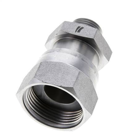 UN 1-7/16''-12 x UN 13/16''-16 M/F Verzinkter Stahl Reduzieradapter ORFS 400 Bar - Hydraulisch