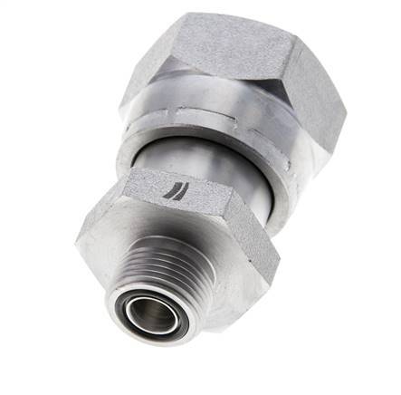 UN 1-7/16''-12 x UN 13/16''-16 M/F Verzinkter Stahl Reduzieradapter ORFS 400 Bar - Hydraulisch