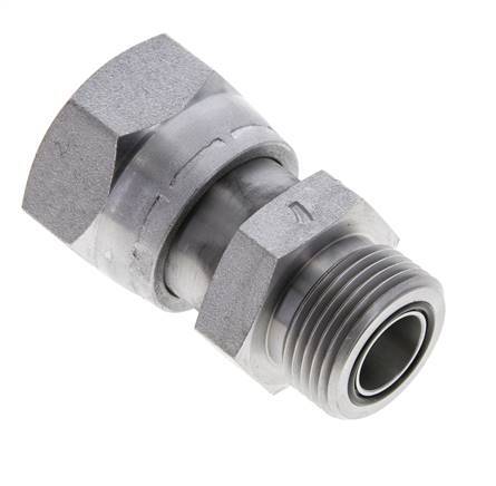 UN 1-7/16''-12 x UN 1-3/16''-12 M/F Verzinkter Stahl Reduzieradapter ORFS 400 Bar - Hydraulisch