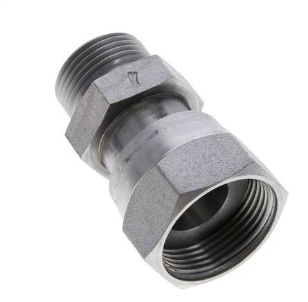 UN 1-7/16''-12 x UN 1-3/16''-12 M/F Verzinkter Stahl Reduzieradapter ORFS 400 Bar - Hydraulisch