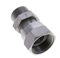 UN 1-7/16''-12 x UN 1-3/16''-12 M/F Verzinkter Stahl Reduzieradapter ORFS 400 Bar - Hydraulisch