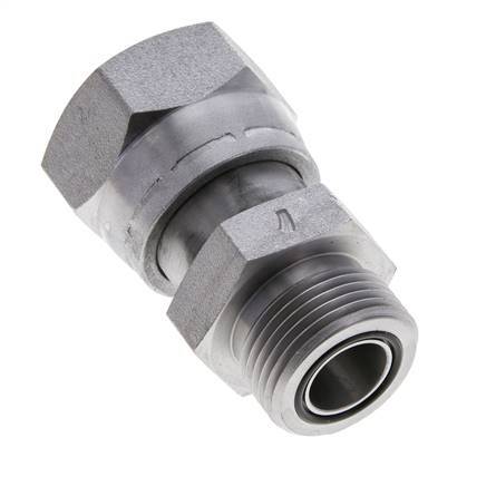 UN 1-7/16''-12 x UN 1-3/16''-12 M/F Verzinkter Stahl Reduzieradapter ORFS 400 Bar - Hydraulisch
