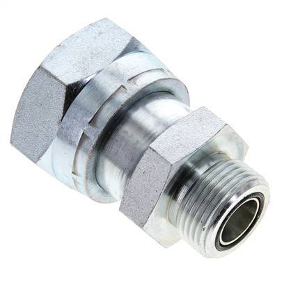 UN 1-11/16''-12 x UN 1-3/16''-12 M/F Verzinktes Stahl Reduzierstück ORFS 250 Bar - Hydraulisch