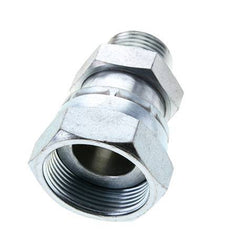 UN 1-11/16''-12 x UN 1-3/16''-12 M/F Verzinktes Stahl Reduzierstück ORFS 250 Bar - Hydraulisch