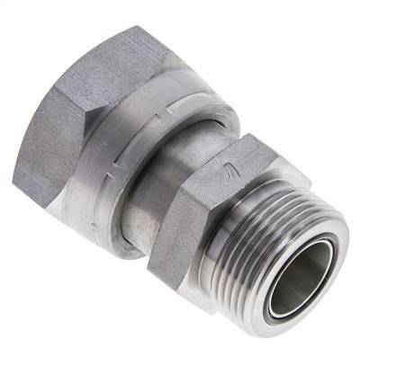 UN 1-11/16''-12 x UN 1-7/16''-12 M/F Verzinktes Stahl Reduzierstück ORFS 250 Bar - Hydraulisch