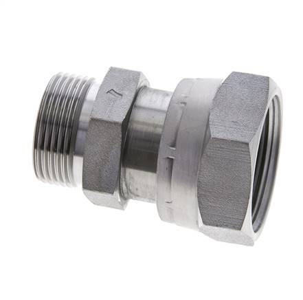 UN 1-11/16''-12 x UN 1-7/16''-12 M/F Verzinktes Stahl Reduzierstück ORFS 250 Bar - Hydraulisch