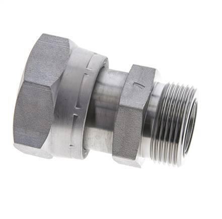 UN 1-11/16''-12 x UN 1-7/16''-12 M/F Verzinktes Stahl Reduzierstück ORFS 250 Bar - Hydraulisch
