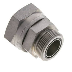 UN 2''-12 x UN 1-11/16''-12 M/F Verzinktes Stahl Reduzierstück ORFS 250 Bar - Hydraulisch