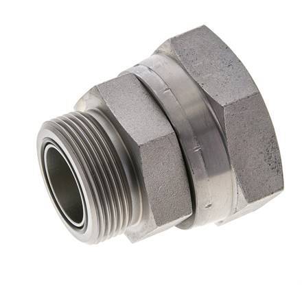 UN 2''-12 x UN 1-11/16''-12 M/F Verzinktes Stahl Reduzierstück ORFS 250 Bar - Hydraulisch