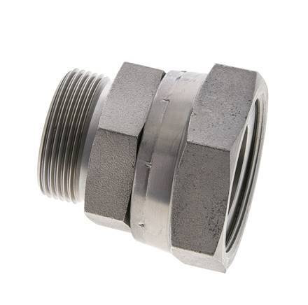 UN 2''-12 x UN 1-11/16''-12 M/F Verzinktes Stahl Reduzierstück ORFS 250 Bar - Hydraulisch