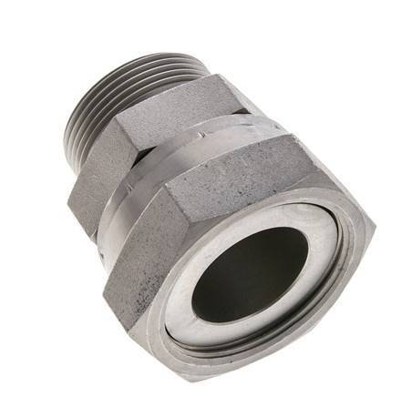 UN 2''-12 x UN 1-11/16''-12 M/F Verzinktes Stahl Reduzierstück ORFS 250 Bar - Hydraulisch