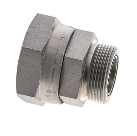 UN 2''-12 x UN 1-11/16''-12 M/F Verzinktes Stahl Reduzierstück ORFS 250 Bar - Hydraulisch