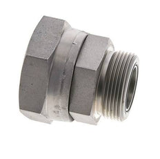 UN 2''-12 x UN 1-11/16''-12 M/F Verzinktes Stahl Reduzierstück ORFS 250 Bar - Hydraulisch