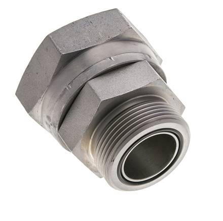 UN 2''-12 x UN 1-11/16''-12 M/F Verzinktes Stahl Reduzierstück ORFS 250 Bar - Hydraulisch