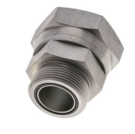 UN 2''-12 x UN 1-11/16''-12 M/F Verzinktes Stahl Reduzierstück ORFS 250 Bar - Hydraulisch