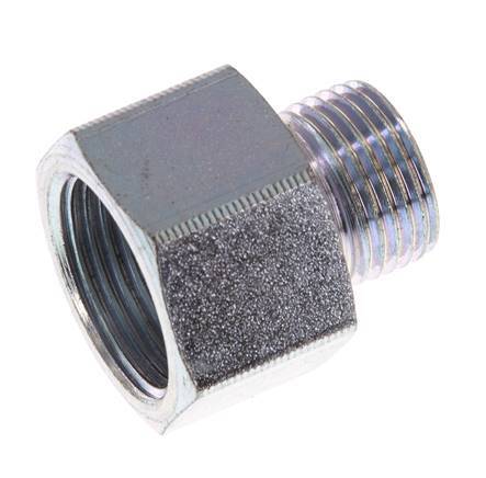 M18 x M22 M/F Verzinkter Stahl Reduzieradapter 40 Bar - Hydraulisch