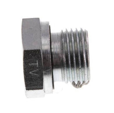 G 1/2'' x G 1/4'' M/F Zinc plated Steel Reducing Adapter 630 Bar - Hydraulic [2 Pieces]