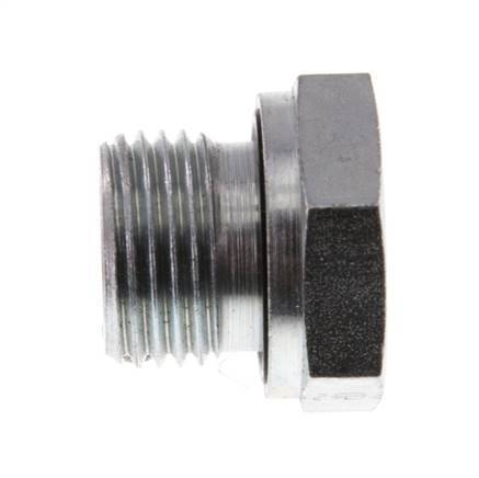 G 1/2'' x G 1/4'' M/F Zinc plated Steel Reducing Adapter 630 Bar - Hydraulic [2 Pieces]