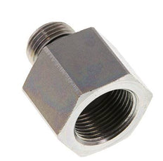 G 1/2'' x G 3/4'' M/F Zinc plated Steel Reducing Adapter 400 Bar - Hydraulic