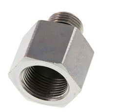 G 1/2'' x G 3/4'' M/F Zinc plated Steel Reducing Adapter 400 Bar - Hydraulic