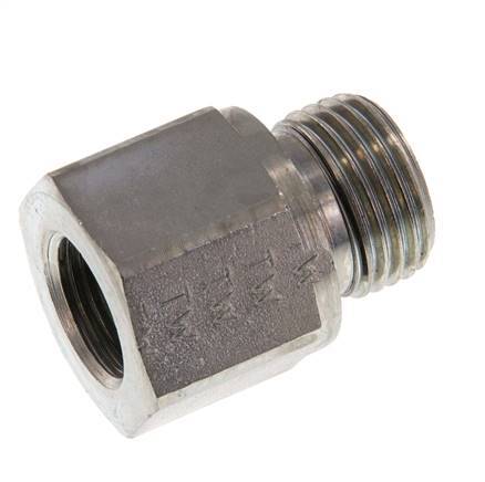 G 1/2'' x G 3/8'' M/F Zinc plated Steel Reducing Adapter 630 Bar - Hydraulic [2 Pieces]