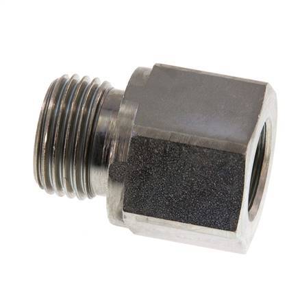 G 1/2'' x G 3/8'' M/F Zinc plated Steel Reducing Adapter 630 Bar - Hydraulic [2 Pieces]