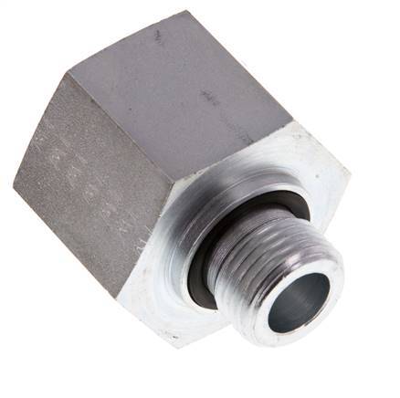 G 1/2'' x G 1'' M/F Verzinkter Stahl Reduzieradapter 400 Bar - Hydraulisch