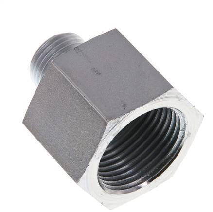 G 1/2'' x G 1'' M/F Verzinkter Stahl Reduzieradapter 400 Bar - Hydraulisch