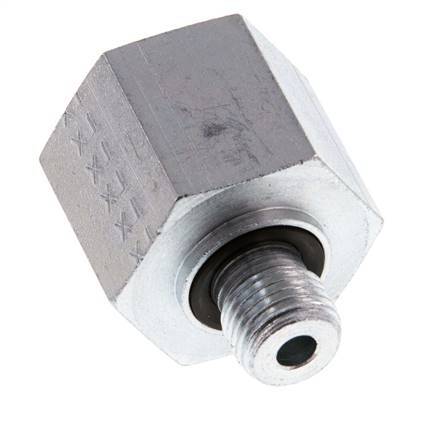 G 1/4'' x G 1/2'' M/F Verzinkter Stahl Reduzieradapter 630 bar - Hydraulik [2 Stück]